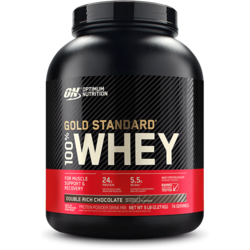 Optimum Nutrition Gold Standard 100% Whey Protein, Double Rich Chocolate, 5 LB
